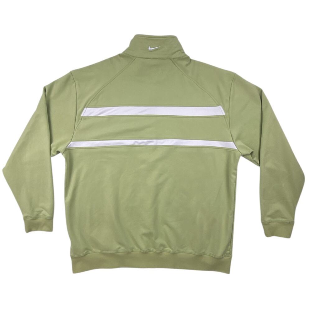 Nike Golf FIT DRY Full Zip Track Jacket Green White Soft Knit Activewear Men XL - Picture 6 of 10